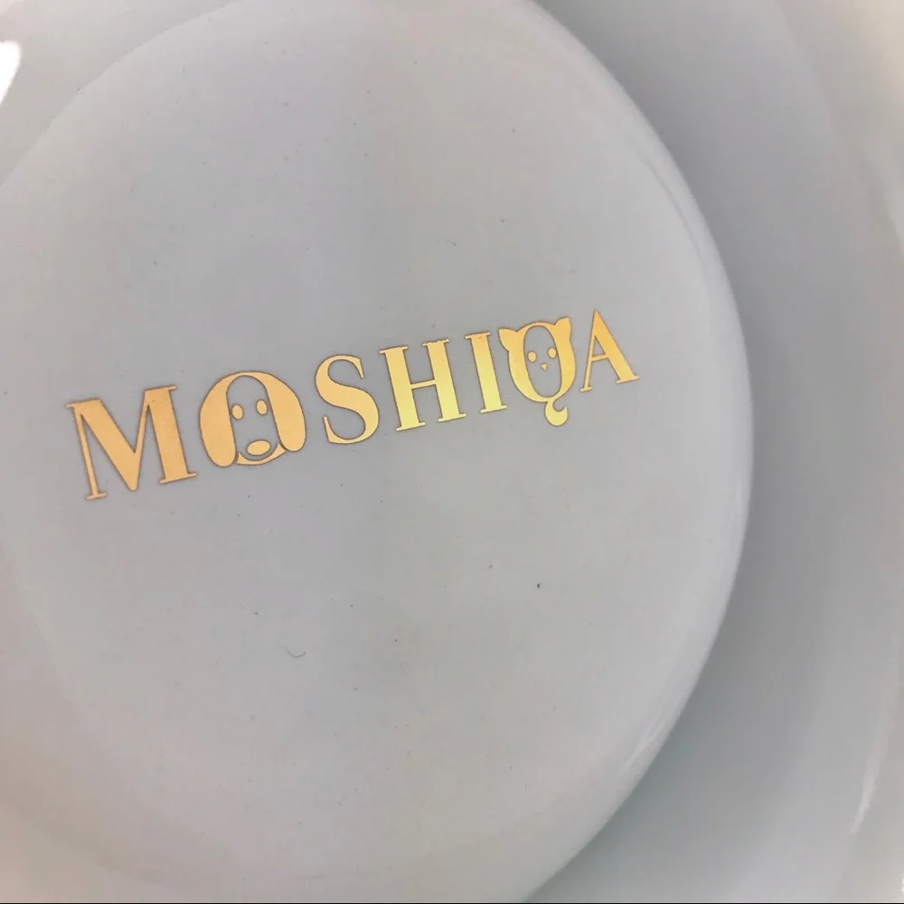 MOSHIQA Red Wonder Woman Dog Bowl Dish Ceramic WW84 22kt Gold Star Christmas